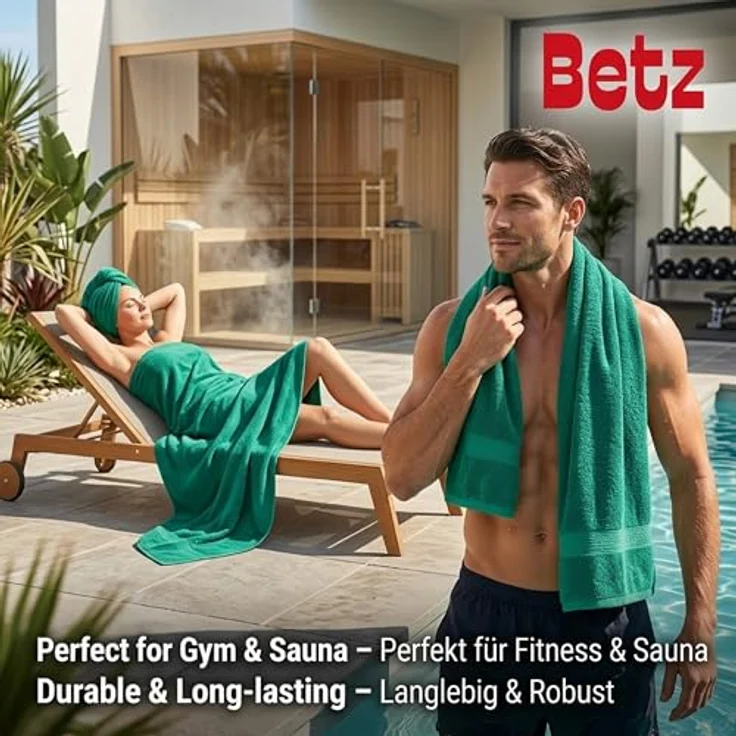 Betz Handtuch Set 5-TLG. Premium 1 Duschtuch 2 Handtücher 1 Gästetuch 1 Waschhandschuh, 100% Baumwolle – Bild 5