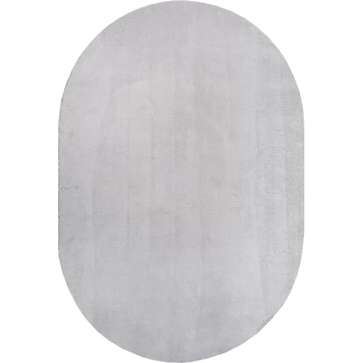 the carpet Relax Moderner Flauschiger Kurzflor Teppich, Anti-Rutsch Unterseite, Waschbar bis 30 Grad, Super Soft, Felloptik, Grau, 140x200 cm Oval – Bild 3