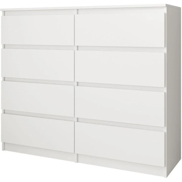 Beautysofa Kommode 100 cm LEMON mit 8 Schubladen (Moderne Schubladenkommode in Weiß oder Kaschmir, Kugelführungen), Sideboard Schlafzimmer Wohnzimmer – Bild 5
