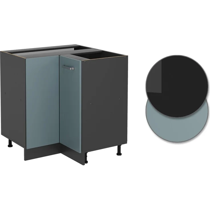 Eckunterschrank R-Line Blau-Grau 75.6 cm AP Marmor Vicco – Bild 5