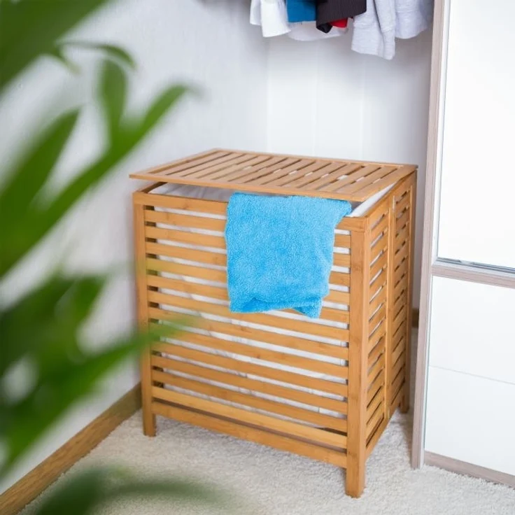 Wäschetruhe Holz – Bild 2