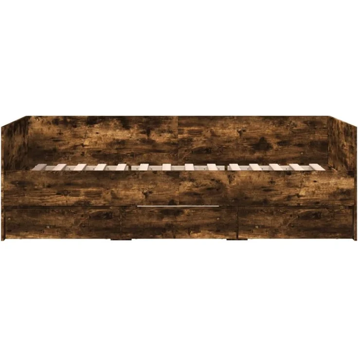 vidaXL Tagesbett mit Schubladen ohne Matratze Räuchereiche 90x200 cm 3280822 – Bild 9