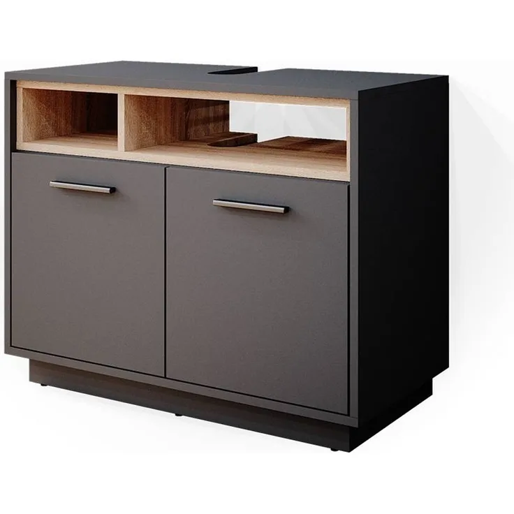Vicco 'Beatrice' Waschtischunterschrank, Spanplatte, 80 x 64 x 40 cm, Anthrazit