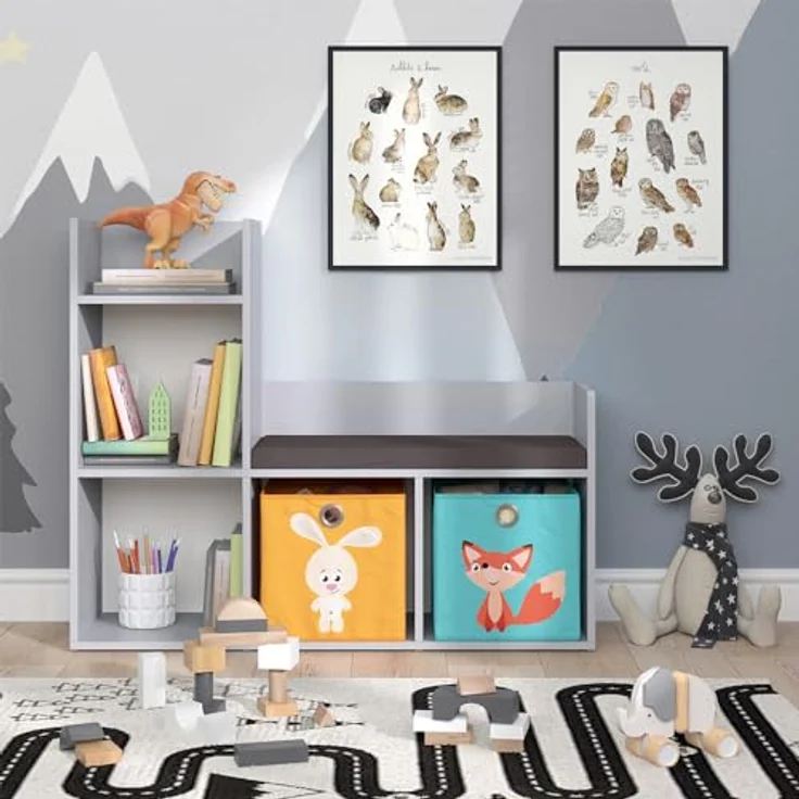 Kindersitzbank Luigi Grau 107.2 x 88.6 cm mit 2 Faltboxen opt. 2 Vicco – Bild 3