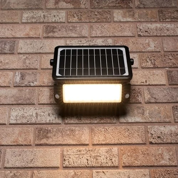 LED's light LED Solarleuchte 300407 Solar LED-Strahler, LED, schwarz Bewegungsmelder 10W warmweiß IP66 – Bild 4