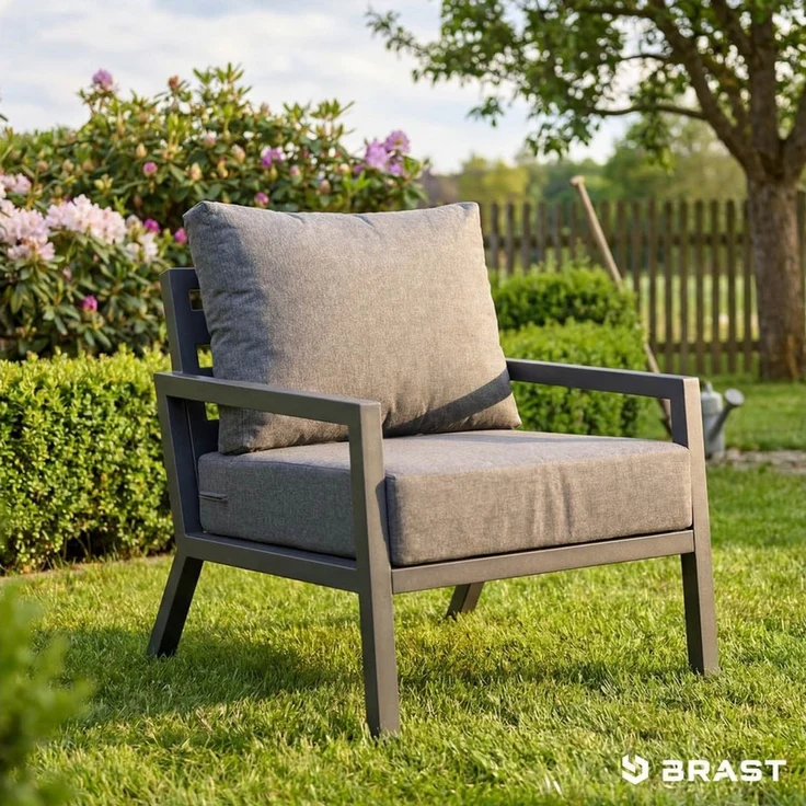 BRAST Gartenlounge-Set Aluminium Adria, viele Varianten & Module, (Loungemöbel Essgruppe Gartenmöbel, bis zu 5 Personen, Sofa Sessel Tisch), Loungesessel – Bild 1