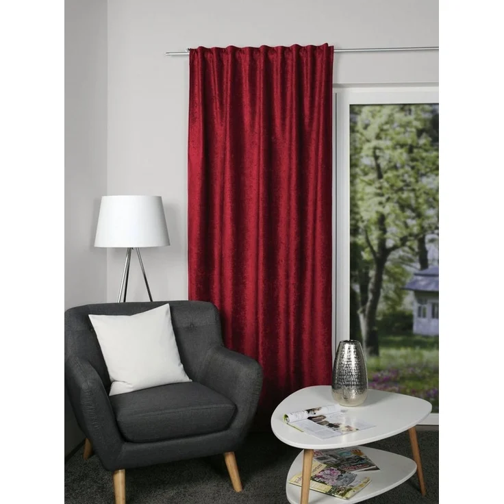 HOME WOHNIDEEN Vorhang THERMO (1 St), Multifunktionsband, abdunkelnd, Chenille-Thermoschal Uni – Bild 5