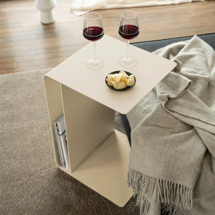 HOME DELUXE Beistelltisch Beistelltisch ZIMA – Made in Germany (4 Aufstellmöglichkeiten - 360° Drehbar), Couchtisch, Sofatisch – Bild 2