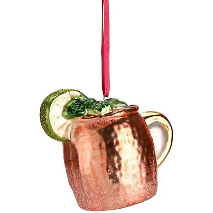 Giftcompany Christbaumschmuck Moscow Mule Becher Kupfer Hänger Glas 10cm