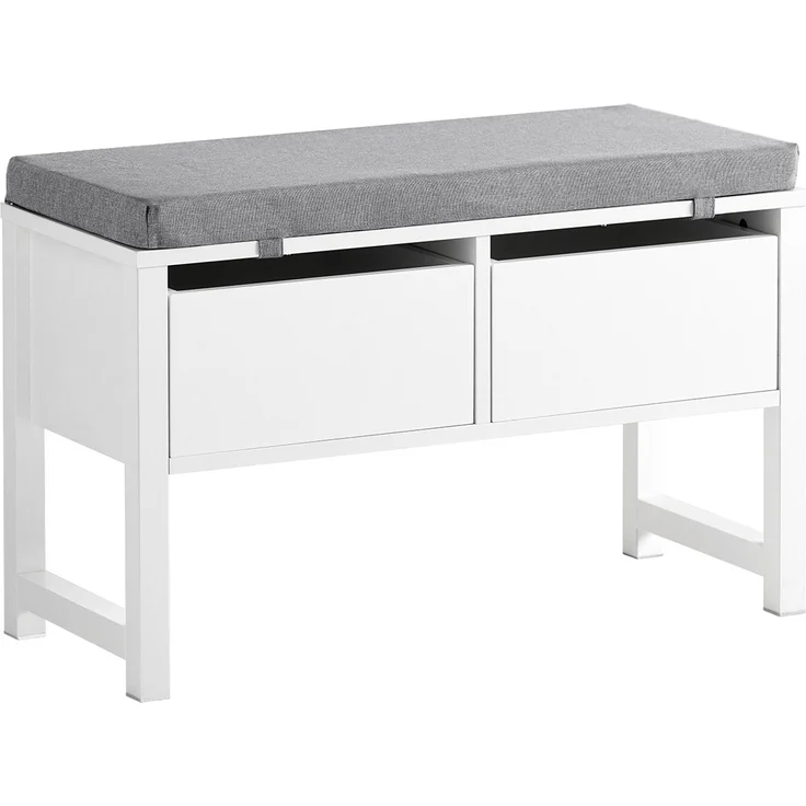 SoBuy FSR88-W Schuhbank, MDF, Lackiert, Weiß, 72 x 46 x 30 cm – Bild 9