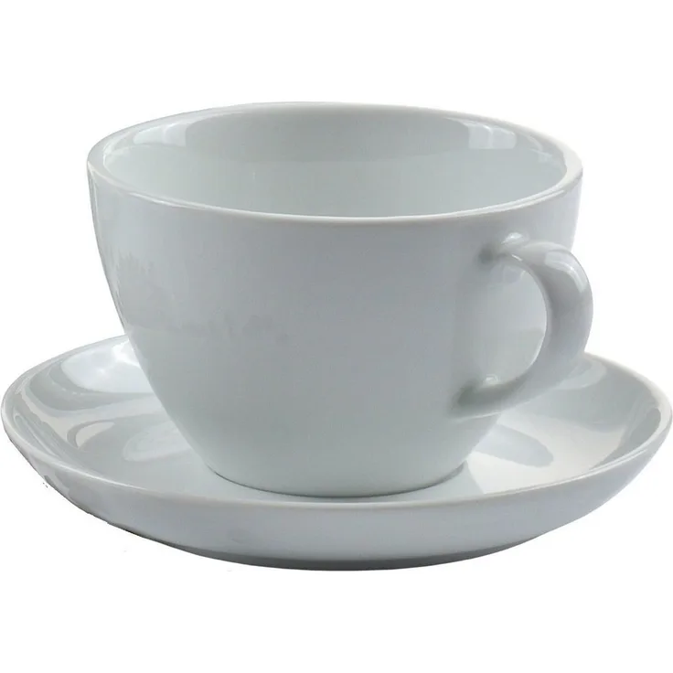 Jumbotasse Bistro 400ml mit Untertasse Porzellan
