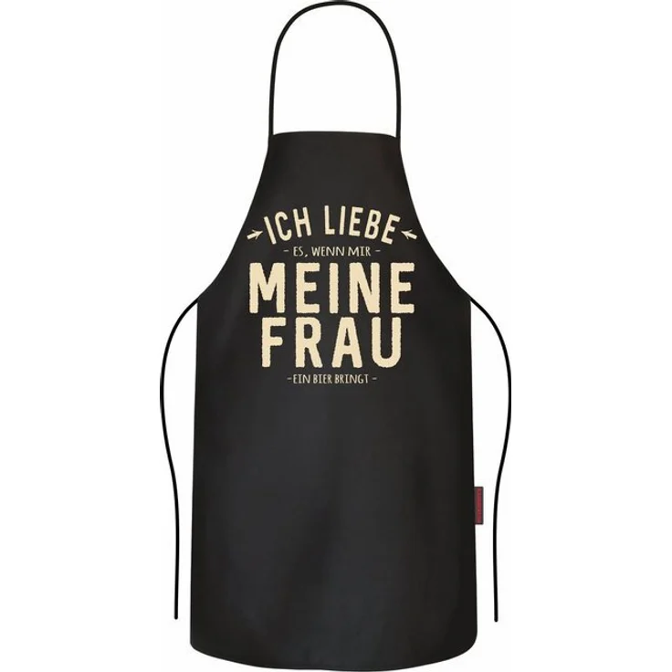 RAHMENLOS® Grillschürze Kochschürze als Geschenk für Ehemänner - Ich liebe meine Frau (Bier) – Bild 3