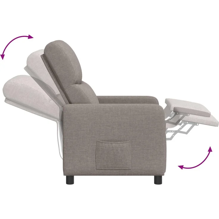vidaXL Liegesessel Taupe Polyester 42034823 – Bild 7