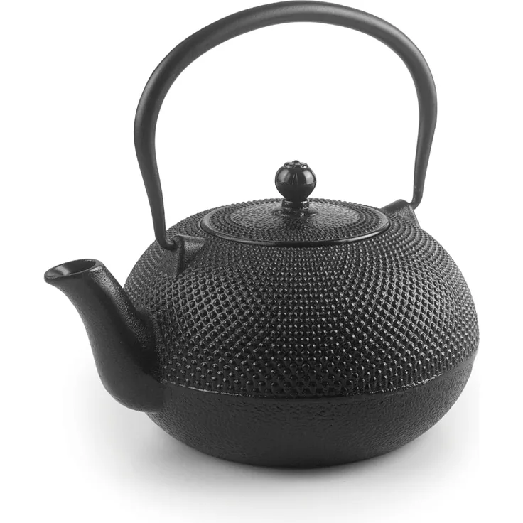 Ibili Teekanne-Set Oriental mit FiLiterer 0,3 L in Schwarz, Gusseisen, 13 x 13 x 9 cm, 3-Einheiten