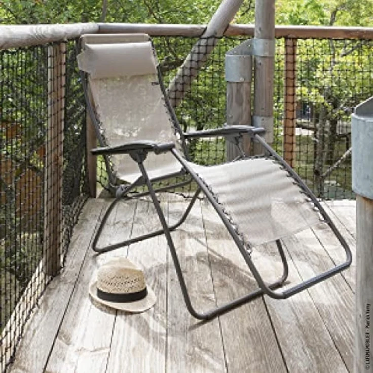 Lafuma Mobilier - Gepolsterter Relaxsessel Zero Gravity RSXA - Klappbarer Liegestuhl für Terrasse und Garten - Strapazierfähiges Batyline®-Gewebe - Mehrpositionenliege, Komfortabel, Frankreich - Grau – Bild 2