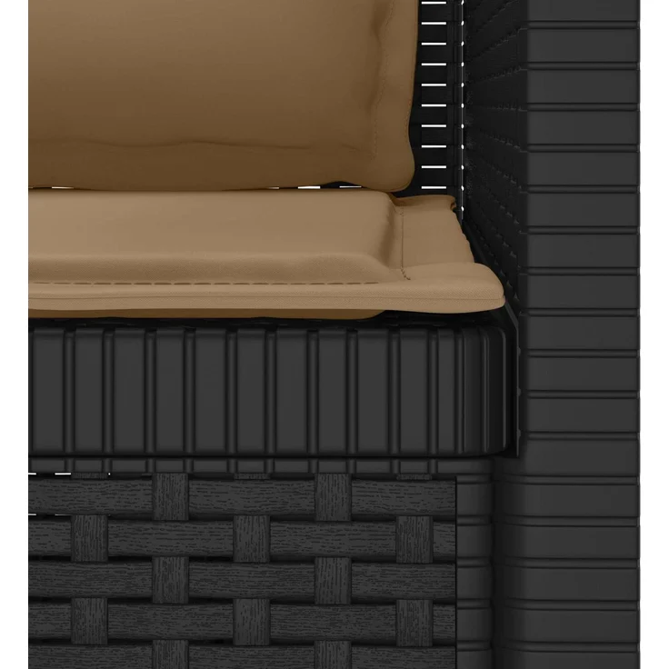 vidaXL 1-Sitzer Sessel mit Kissen Rattan-Look PP Anthrazit 8011870 – Bild 7