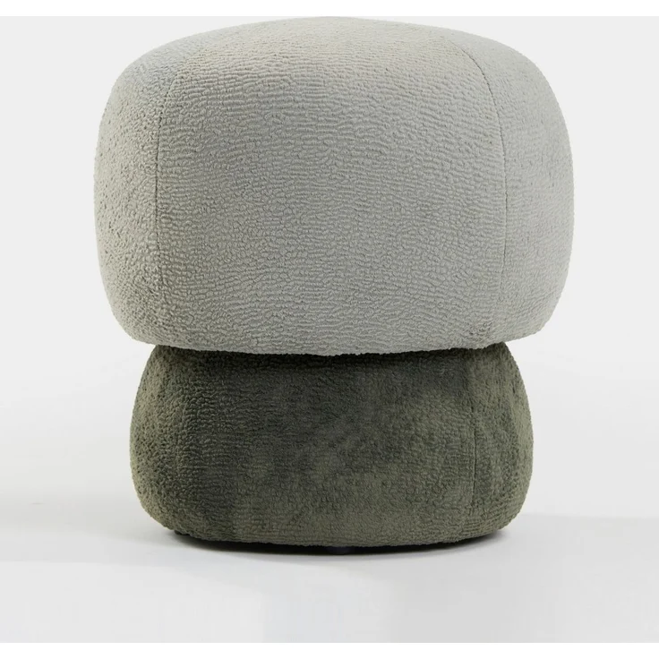 Skye Decor 'Coco - Grey, Mint' Pouf, Grau / Mint, 33 x 43 x 33 cm – Bild 2