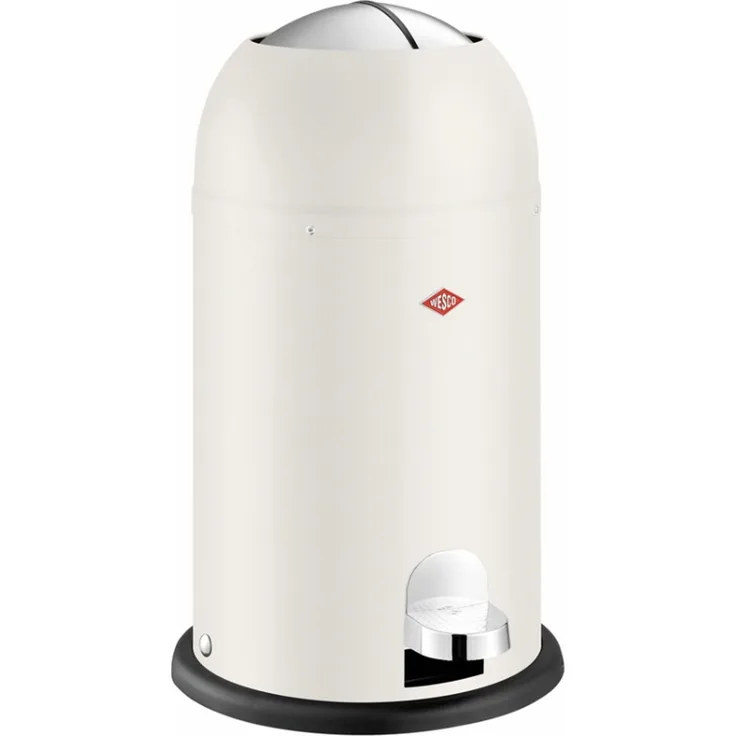 Wesco 'Kickmaster Junior' Tretabfalleimer, Stahlblech sand matt, 12 Liter