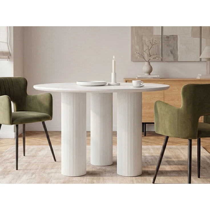 Esstisch TULEMALU Weiß 120 cm 120 cm – Bild 3