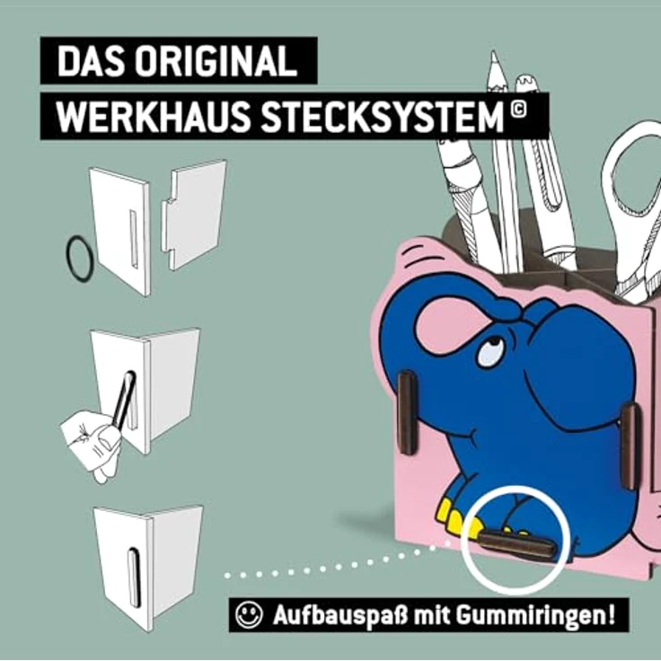 Werkhaus Stiftebox Stifte Köcher Halter Elefant von der Maus PP9827 – Bild 7