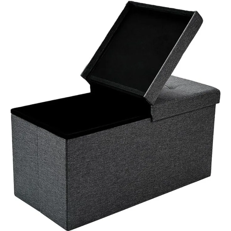 Zedelmaier Sitzbank mit Stauraum, Sitzhocker Faltbar Sitztruhe belastbar bis 300 kg, Deckel Abnehmbar,