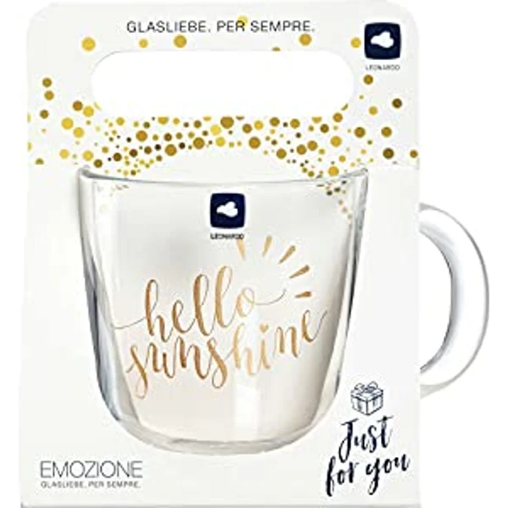 Leonardo Tasse Emozione hello sunshine, Glastasse, Becher, Kalk-Natron Glas, mehrfarbig, 400 ml, 046413 – Bild 5