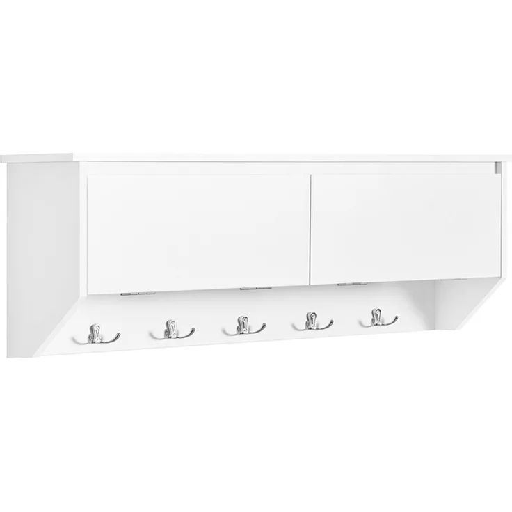 SoBuy FHK24-W Wandgarderobe, MDF, Lackiert, Weiß, 78 x 30 x 20 cm