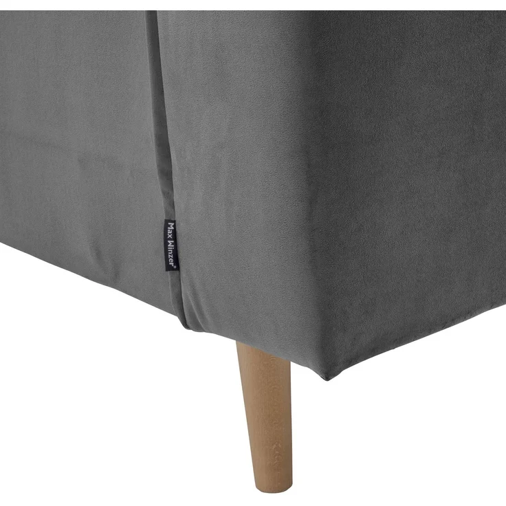 Sofa 3-Sitzer mit Bettfunktion Kavindra Samtvelours anthrazit – Bild 6