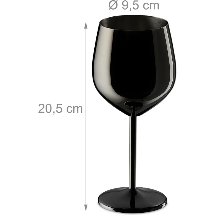 Weingläser Edelstahl 4er Set – Bild 4