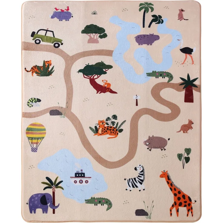 Hakuna Matte Kinderteppich Wolkenweiche Spielmatte Baby 160x120x1,5cm – Kinderzimmer Teppich, Höhe: 15 mm, Leicht, Rutschfest, Waschbar