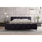 99rooms Cozy Polsterbett 160x200 cm Chenille APHRODITE Schwarz