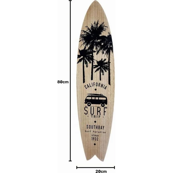 Hauseinrichtung Wanddeko Surf Board weiß – Bild 6
