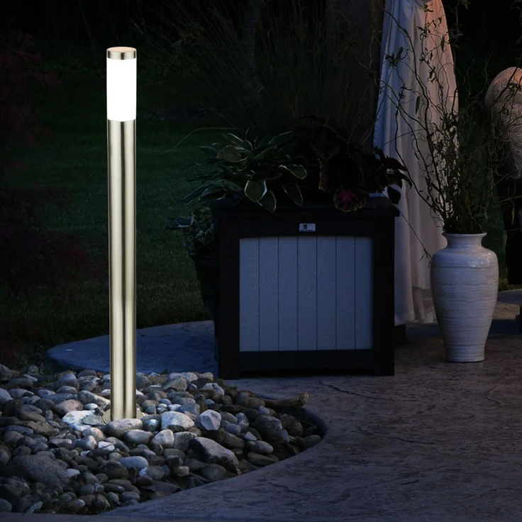LED Stehlampe, Edelstahl, Höhe 110 cm – Bild 10