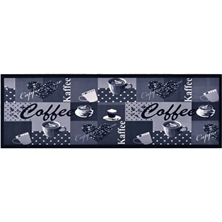 Küchenbodenmatte Waschbar Kaffee Blau 45x150 cm 315967 – Bild 1