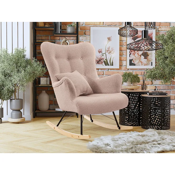 Schaukelsessel Hosul Boucle, Farbe: Baloo 2072
