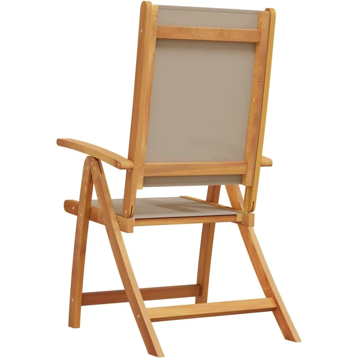 vidaXL Gartenstühle 2 Stk. Klappbar Massivholz Akazie und Textilene 4008423 – Bild 5
