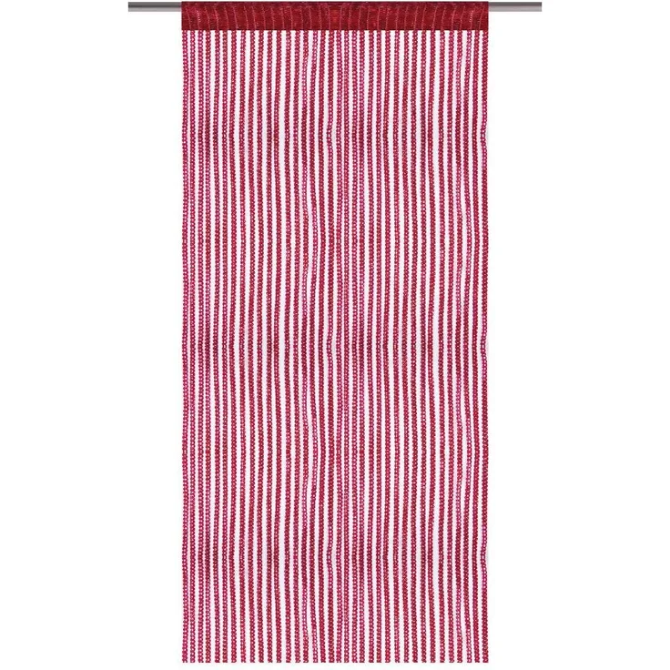 Fadenvorhang Lurex- Optik Fadengardine mit Stangendurchzug Türvorhang, attraktiv und modern in vielen verschiedenen Ausführungen erhältlich Rot 90x200cm