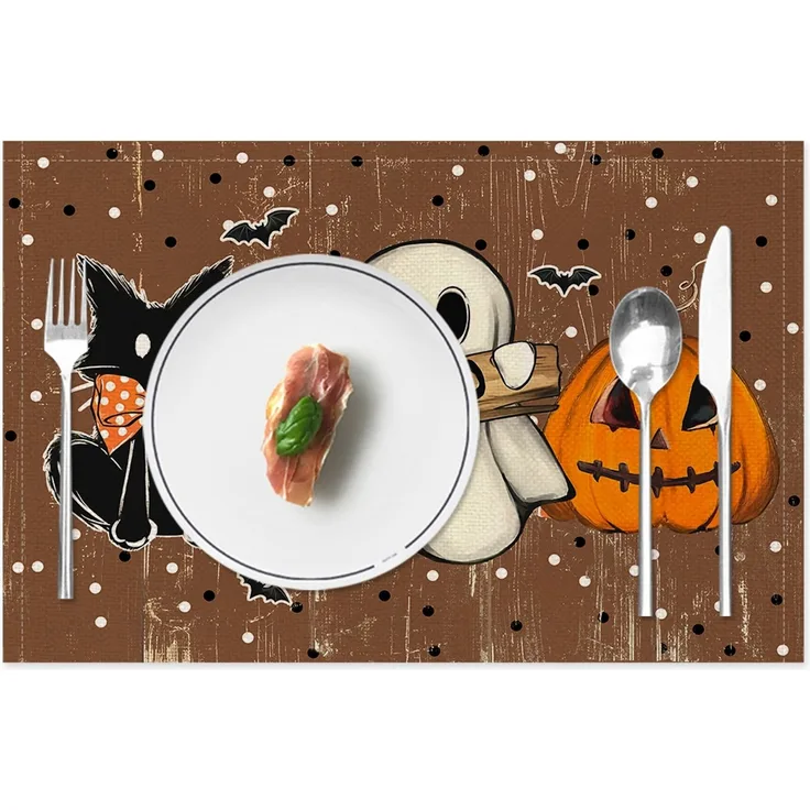 ABC Halloween-Platzset aus Leinen, 30 x 45 cm