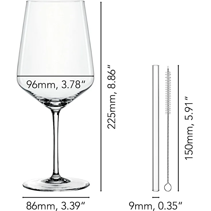 NACHTMANN 105438 TASTES GOOD Cocktail/Spritz Gläser 4er Set und Glastrinkhalme – Bild 2