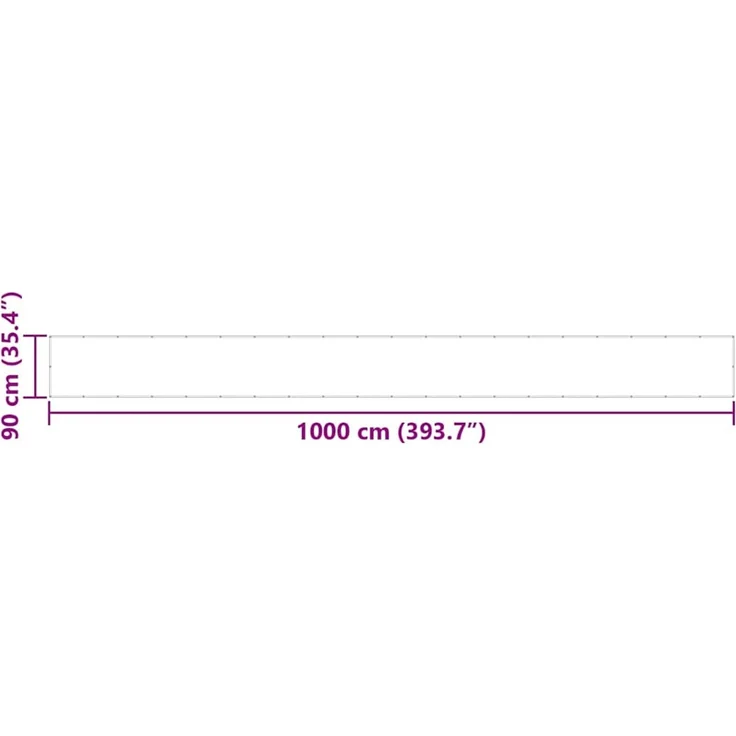 vidaXL Balkon-Sichtschutz Gelb und Weiß Gestreift 90x1000 cm 42002044 – Bild 5