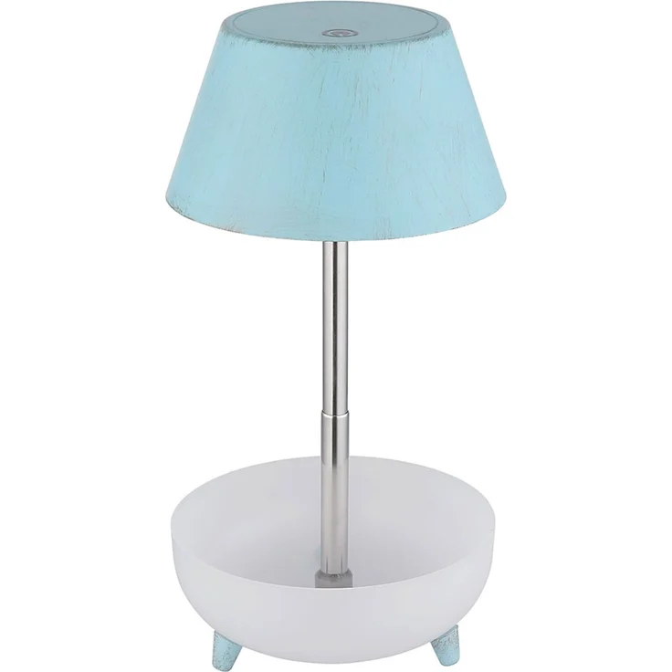 LED Tischleuchte, blau, Touchdimmer, Akku, H 22,5 cm – Bild 8