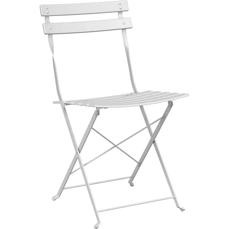 vidaXL Gartenklappstuhl 2 pcs Weiß 42 x 46 x 82cm Metall 42002956 – Bild 3