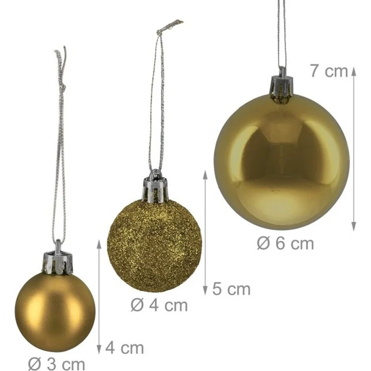 Relaxdays Weihnachtskugeln im 50er Set – Bild 4