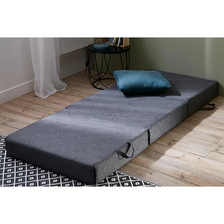 Abeil Luxus-Gästebett, Grau, Polyurethan mit Einer oberen Schicht von 4 cm aus viskoelastischem Memory-Schaum, für 1 Person – Bild 6