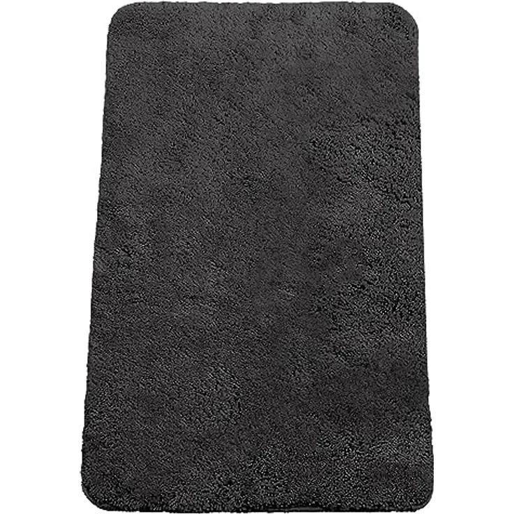 Brandsseller Badematte 60x90 cm Badteppich Badvorleger Badezimmerteppich Duschvorleger Schwarz – Bild 2