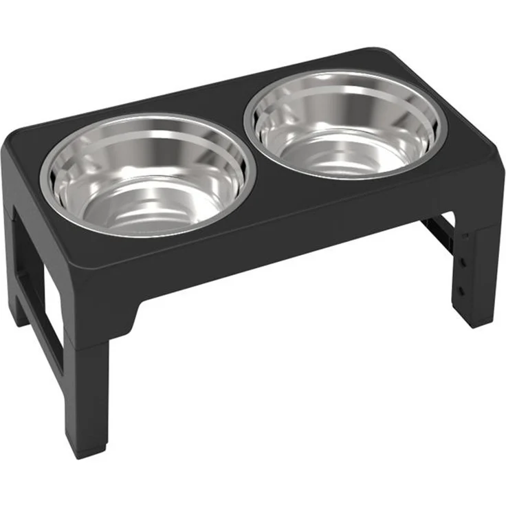 Estexo Hundenapf höhenverstellbar, Edelstahl / Kunststoff silber / schwarz, 44 x 24 x 8 cm – Bild 10