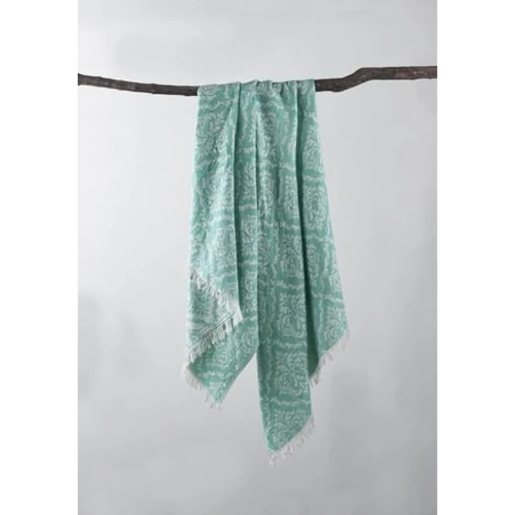 Mijolnir 'Barok - Green' Fouta (Strandtuch), Grün, 90 x 170 cm – Bild 3