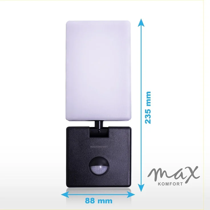 Maxkomfort Wandleuchte AGATE, LED fest integriert, Tageslichtweiß, Neutralweiß, 4000K, Außenwandleuchte – Bild 4