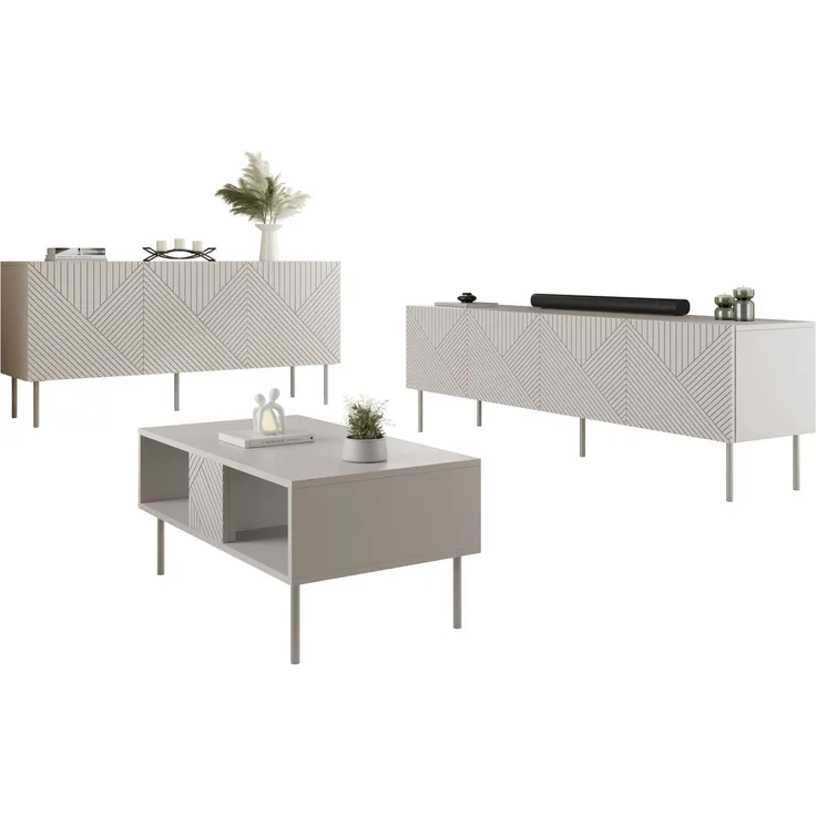 Wohnzimmer-Set Aropo I (Farbe: Cashmere)
