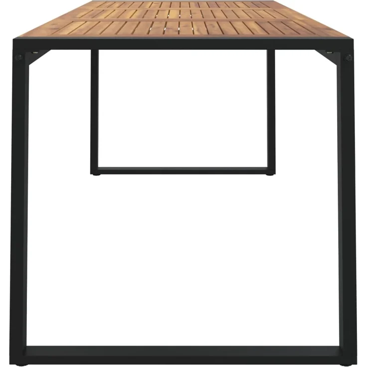 Gartentisch, Balkontisch mit Gestell U-Form 180 x 90 x 75 cm Akazie Massivholz – Bild 4